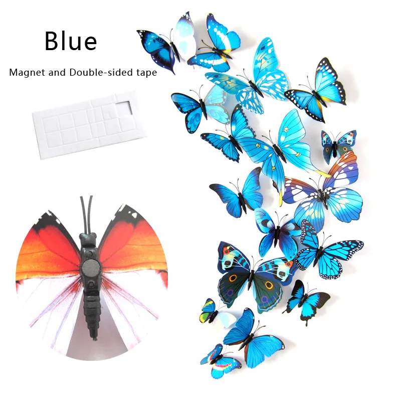 12pcs/set Multicolor 3D Magnetic Butterfly Fridge Stickers Wall Stickers with Magnet Kids room Bedroom Wedding Party Decor DIY
12pcs/set Multicolor 3D Magnetic Butterfly Fridge Stickers Wall Stickers with Magnet Kids room Bedroom Wedding Party Decor DIY