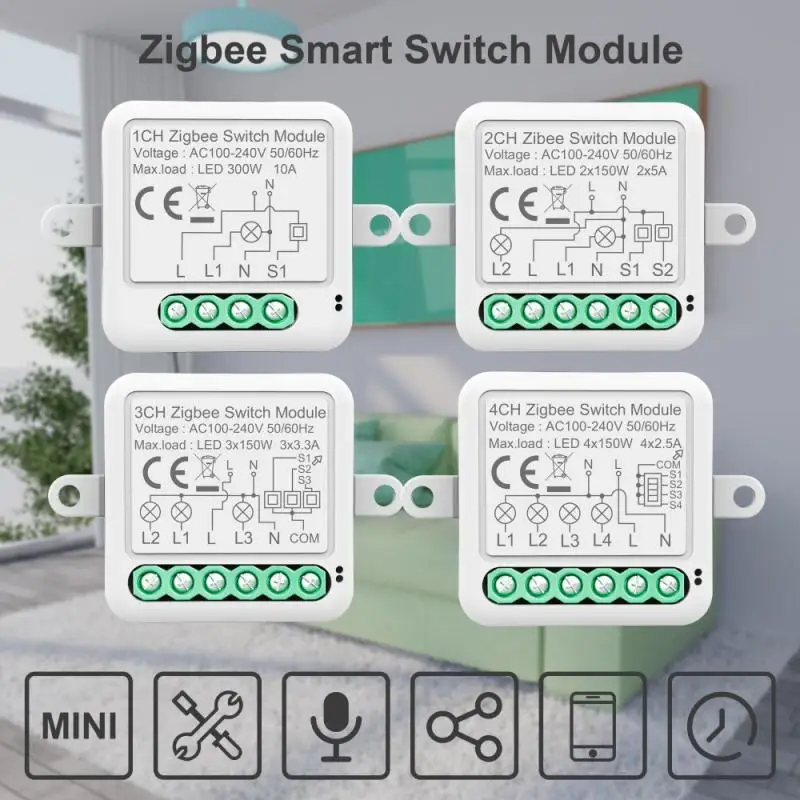 Aubess Tuya ZigBee 3.0 Switch Module 10A Smart Home DIY Breaker 1 2 3 4 Gang Supports 2 Way Control Works With Alexa Google Home
Aubess Tuya ZigBee 3.0 Switch Module 10A Smart Home DIY Breaker 1 2 3 4 Gang Supports 2 Way Control Works With Alexa Google Home
