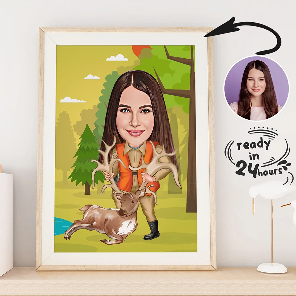 Woman Huntress Caught Elk Horn Cartoon Personal Wall Art Poster And Prints Picture Canvas Painting Decoration for Bedroom
Woman Huntress Caught Elk Horn Cartoon Personal Wall Art Poster And Prints Picture Canvas Painting Decoration for Bedroom