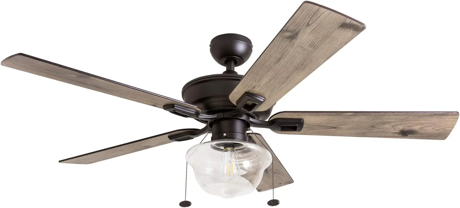 Ceiling Fan - 52-in Indoor Outdoor Fan - LED Ceiling Fan with Light and Pull Chain - Farmhouse Style Room Fan with Dual Finish B
Ceiling Fan - 52-in Indoor Outdoor Fan - LED Ceiling Fan with Light and Pull Chain - Farmhouse Style Room Fan with Dual Finish B