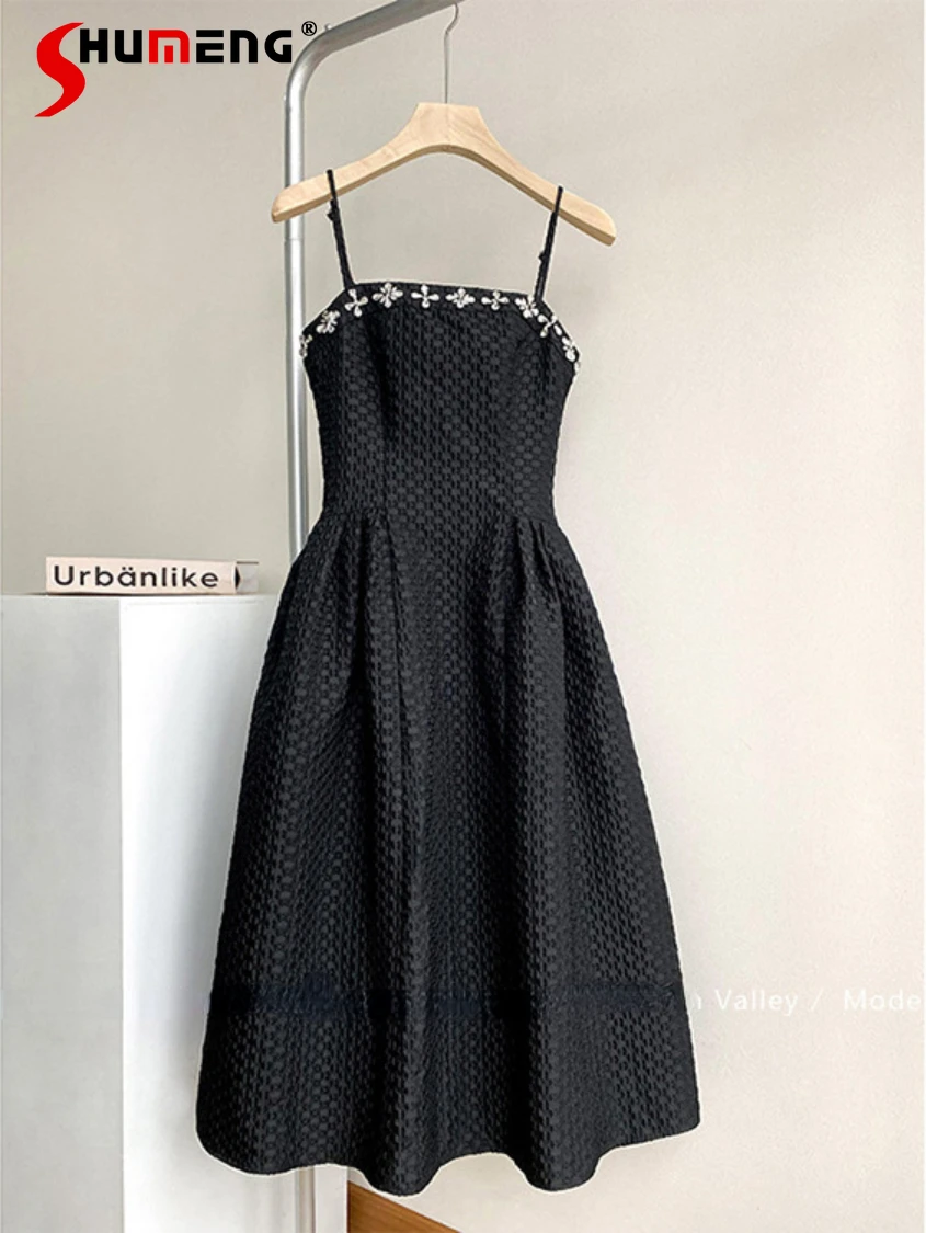 2022 Summer New Jacquard Pleated Black Strapless Dress Women French Heavy Diamond Evening Party Nightclub Maxi Dress Femininos
2022 Summer New Jacquard Pleated Black Strapless Dress Women French Heavy Diamond Evening Party Nightclub Maxi Dress Femininos