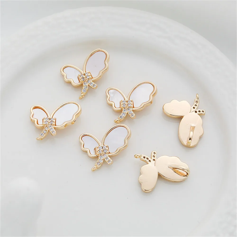 14K gold inlay zirconia paste shell 10 * 15mm butterfly pendant pendant diy bracelet necklace pendant
14K gold inlay zirconia paste shell 10 * 15mm butterfly pendant pendant diy bracelet necklace pendant