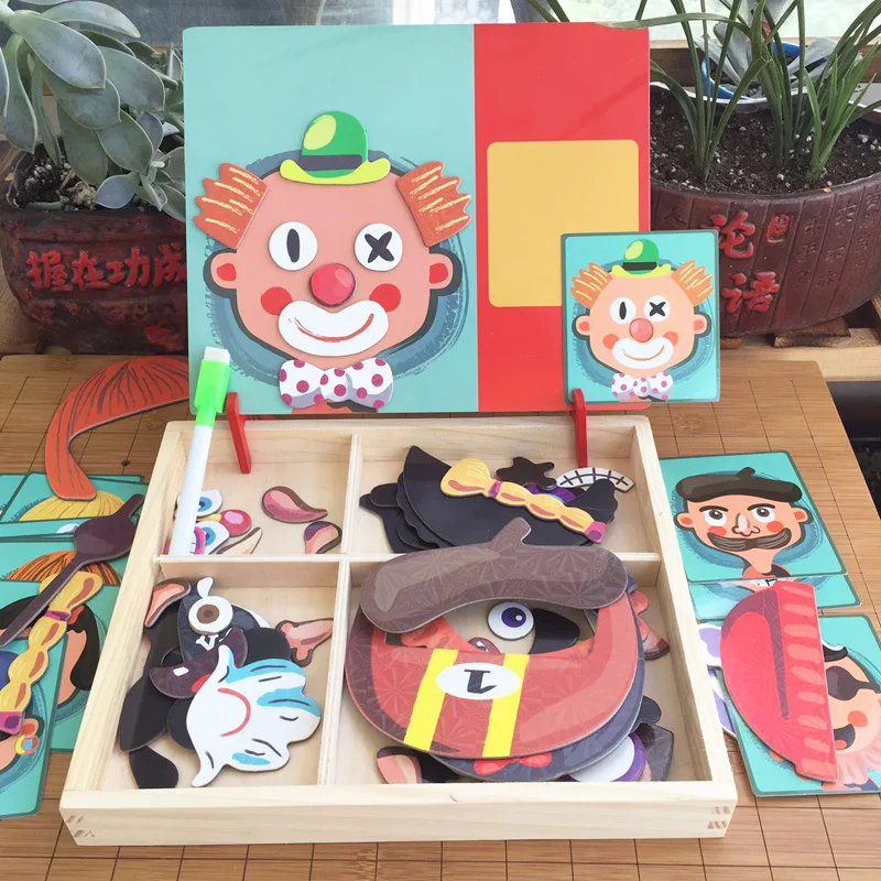 2022 Early Education Magnetic Wooden Puzzle Cognitive Pairing Beneficial Intelligence Magnetic Paste Face Features Toys
2022 Early Education Magnetic Wooden Puzzle Cognitive Pairing Beneficial Intelligence Magnetic Paste Face Features Toys