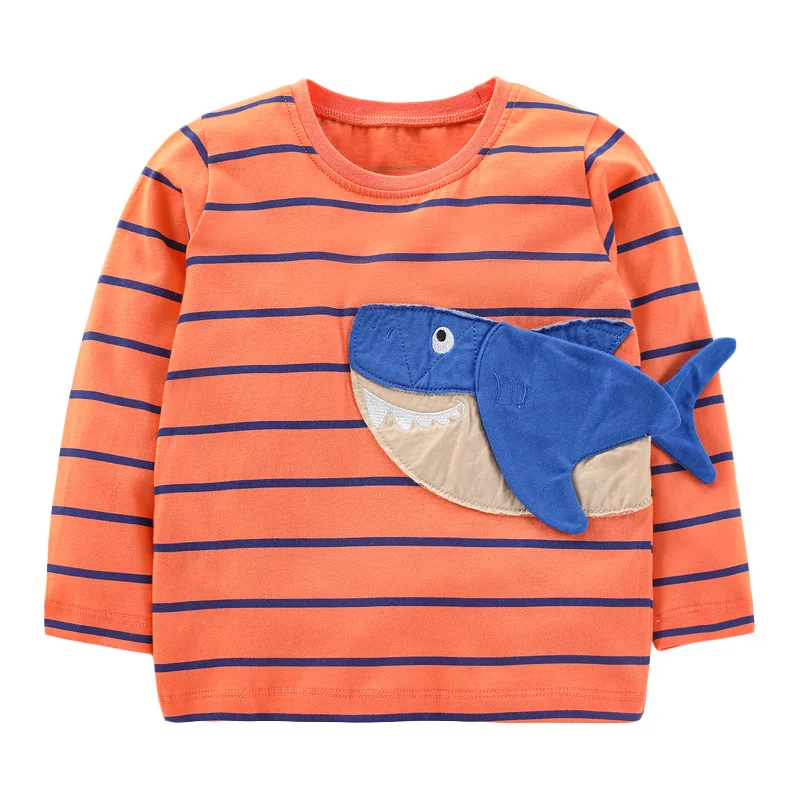 Jumping Meters 2-7T Children's Sweatshirts Shark Applique Cotton Autumn Spring Kids Stripe Sport Shirts Hoodies Tops Baby Wear
Jumping Meters 2-7T Children's Sweatshirts Shark Applique Cotton Autumn Spring Kids Stripe Sport Shirts Hoodies Tops Baby Wear