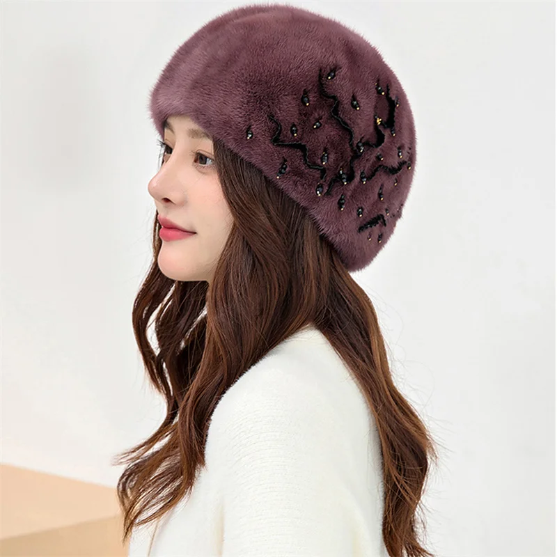 Mink Fur Hat 2022 New Designer Women's Winter Warm Fur Straw Hat Top Hat Thickened Outdoor Girl's Hat Real Mink Leather Hat
Mink Fur Hat 2022 New Designer Women's Winter Warm Fur Straw Hat Top Hat Thickened Outdoor Girl's Hat Real Mink Leather Hat