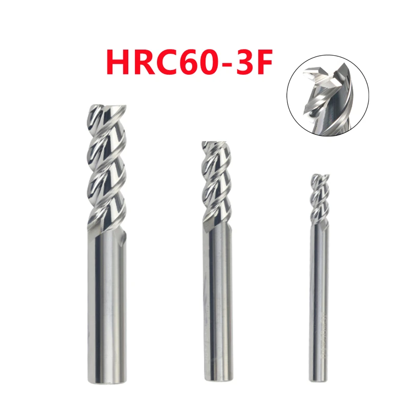 3 blades D1mm-20mm 50/60/75/100/150/200L Tungsten Steel Milling Cutter HRC60 Solid Carbide Long Endmills CNC For Aluminum
3 blades D1mm-20mm 50/60/75/100/150/200L Tungsten Steel Milling Cutter HRC60 Solid Carbide Long Endmills CNC For Aluminum