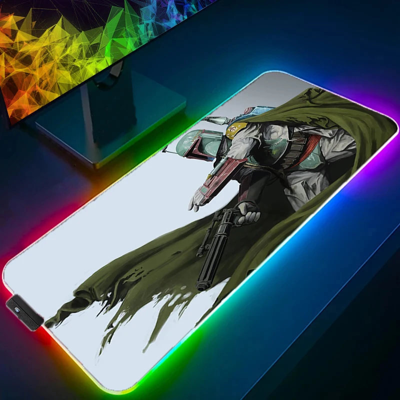 Anime Xxl With Backlight Custom RGB Gaming Mouse Pad Star Wars Boba Fett Pc Gamer HD Picture LED Office Accessories Mousepad
Anime Xxl With Backlight Custom RGB Gaming Mouse Pad Star Wars Boba Fett Pc Gamer HD Picture LED Office Accessories Mousepad