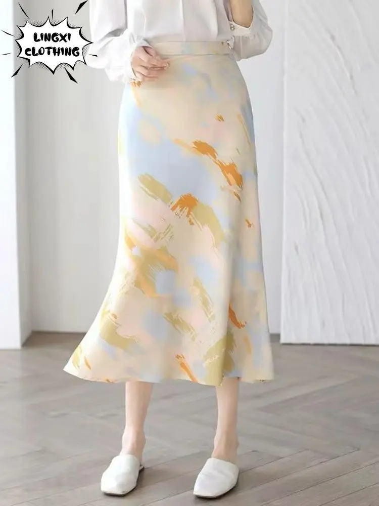 Niche Oil Painting Smudged A-line Skirt Women's Spring/summer 2023 French High-waist Print Fishtail Skirt Mid-length Skirt
Niche Oil Painting Smudged A-line Skirt Women's Spring/summer 2023 French High-waist Print Fishtail Skirt Mid-length Skirt