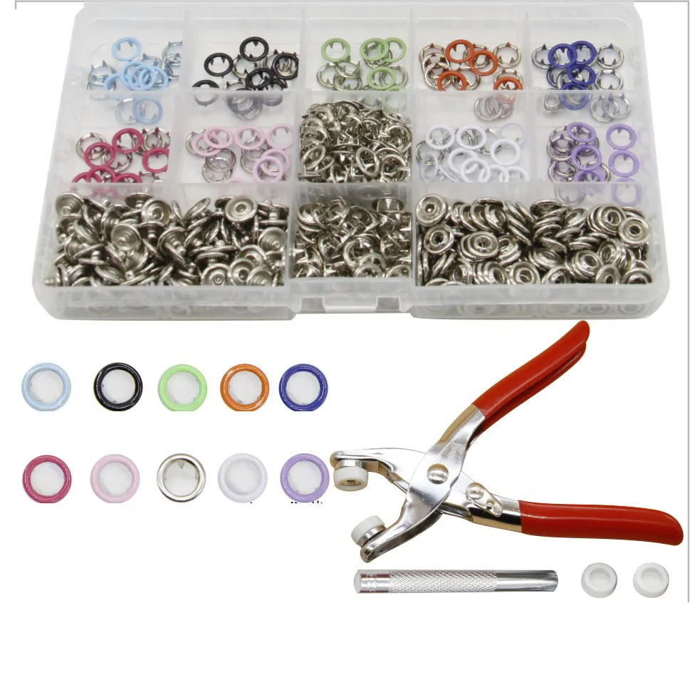 150 Sets 9.5mm Hollow Five-claw Buckle + Hand Press Pliers Tools High Quality DIY Handmade Household Buttons for Baby Cloth
150 Sets 9.5mm Hollow Five-claw Buckle + Hand Press Pliers Tools High Quality DIY Handmade Household Buttons for Baby Cloth