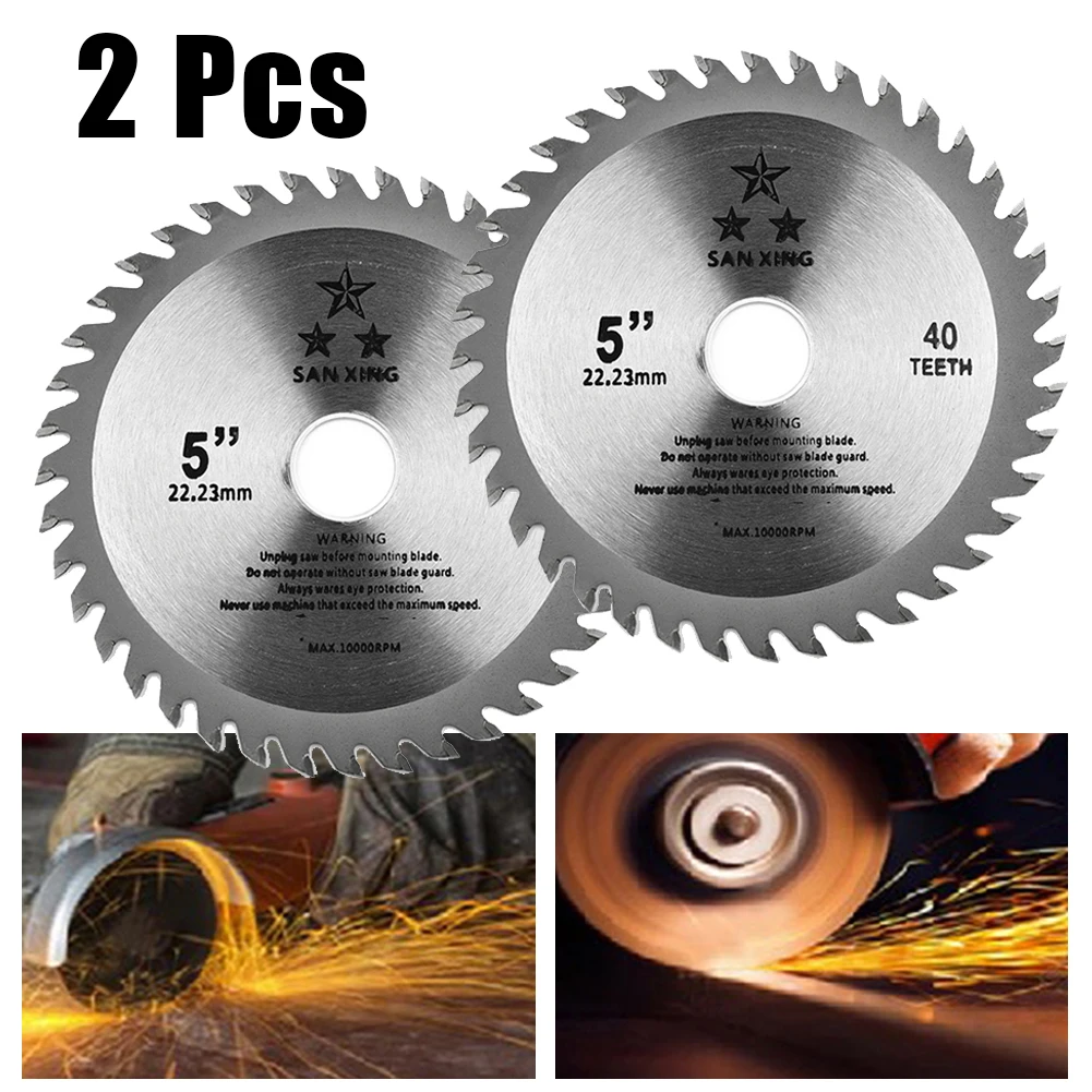 2 Pcs Saw Blade 5 Inch Table Cutting Disc For Wood Carbide Tipped 1'' Bore 40 Teeth Max RPM 5500 For Angle Grinder Accessories
2 Pcs Saw Blade 5 Inch Table Cutting Disc For Wood Carbide Tipped 1'' Bore 40 Teeth Max RPM 5500 For Angle Grinder Accessories