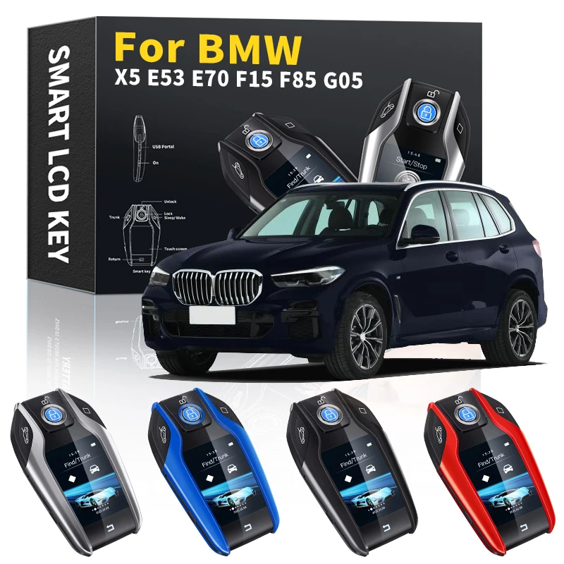 Car Smart Remote Control Key LCD Display for Keyless Smart Key For BMW X5 E53 E70 F15 F85 G05 1994 1995 1998 2004 2005 2006-2022
Car Smart Remote Control Key LCD Display for Keyless Smart Key For BMW X5 E53 E70 F15 F85 G05 1994 1995 1998 2004 2005 2006-2022