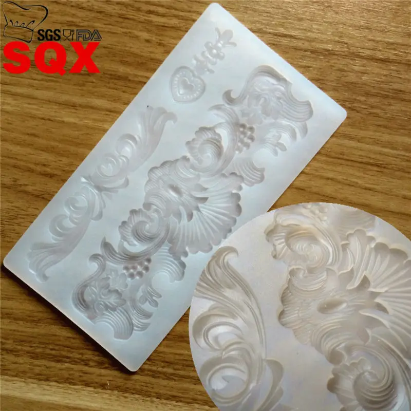 SQX Flower Pattern Vine Lace Style Silicone Cake Mold Chocolate Candy Mould Fondant Cake Decorating Baking Tools Pastry LS116
SQX Flower Pattern Vine Lace Style Silicone Cake Mold Chocolate Candy Mould Fondant Cake Decorating Baking Tools Pastry LS116