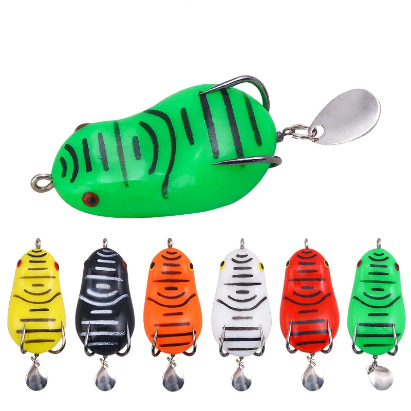 Thunder Frog Soft Bait 6cm 12g Rotating Sequins Double Hook Barb Black Fish Home Bait Warped Mouth Drag Fishing Bait
Thunder Frog Soft Bait 6cm 12g Rotating Sequins Double Hook Barb Black Fish Home Bait Warped Mouth Drag Fishing Bait
