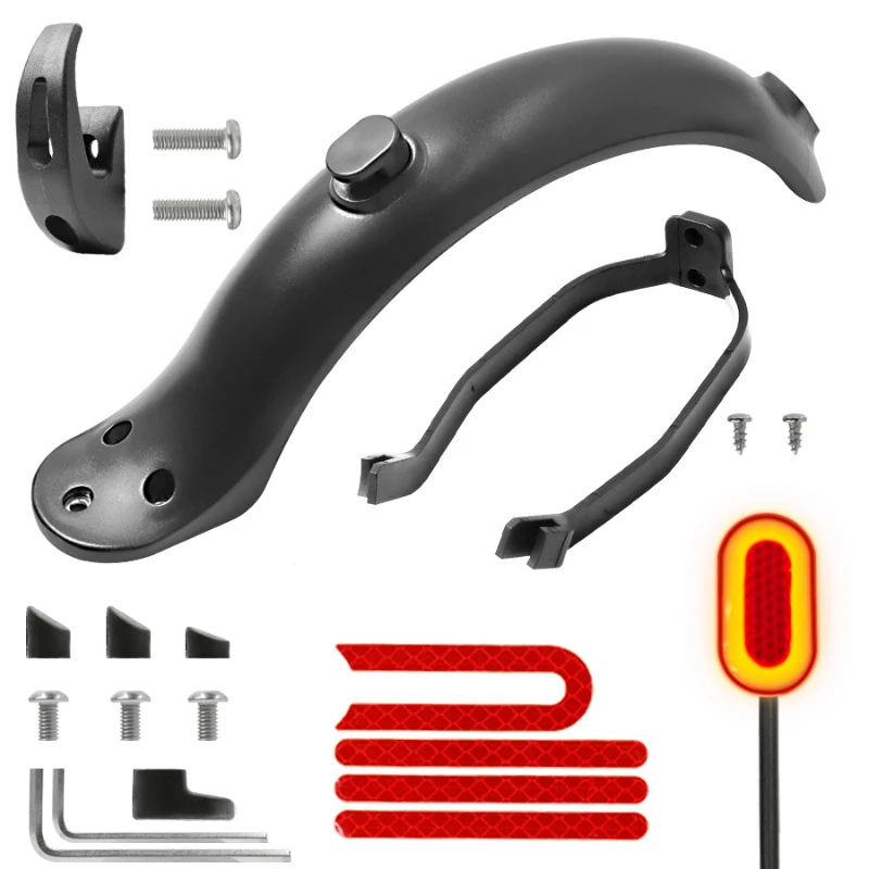 

Durable Scooter Mudguard for Xiaomi Mijia M365 M187 Pro Electric Scooter Tire Splash Fender with Rear Taillight Back Guard