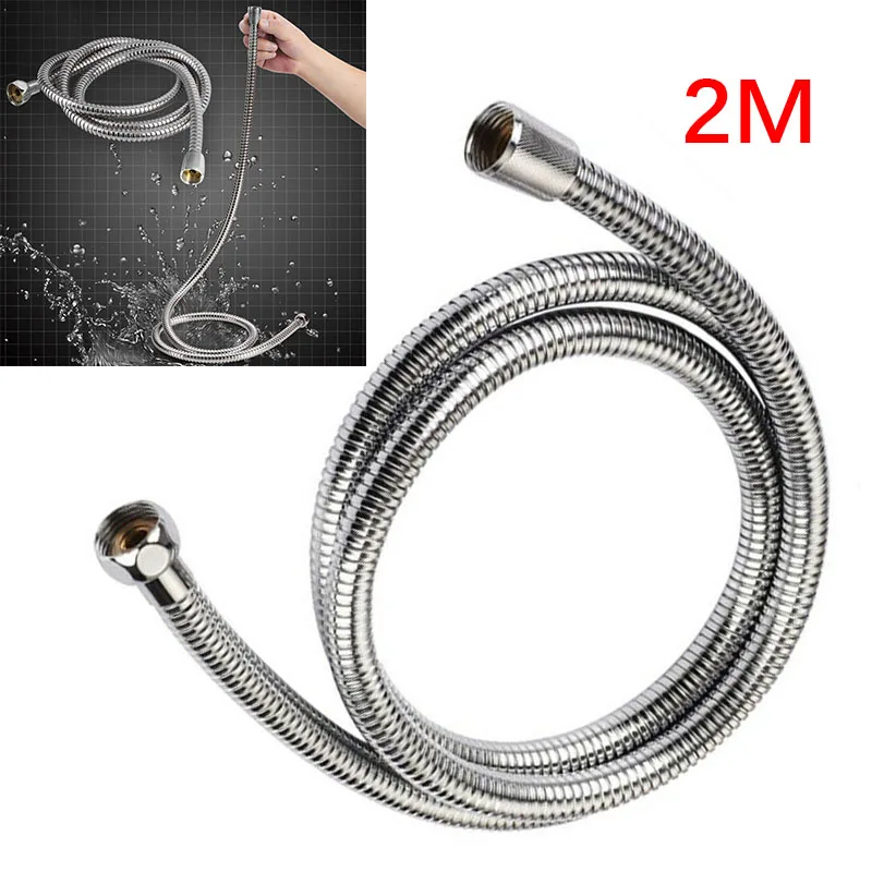 2M Stainless Steel Shower Hose Flexible Tube For Handheld Showerhead Flexible Shower Hose Extension Pipe Bathroom Accessories
2M Stainless Steel Shower Hose Flexible Tube For Handheld Showerhead Flexible Shower Hose Extension Pipe Bathroom Accessories