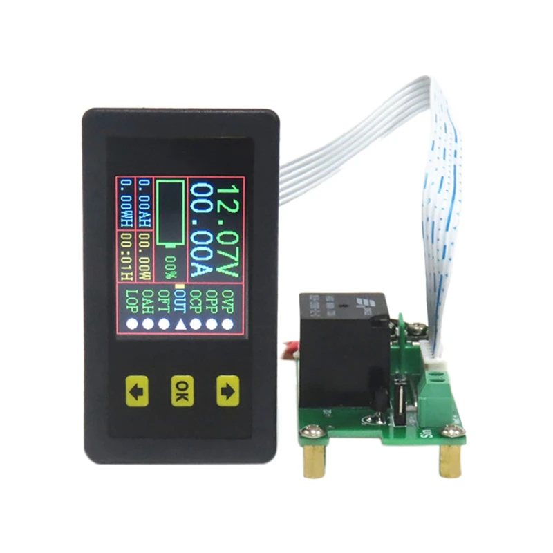 BEAU-Charge-Discharge Monitor,DC 0-90V 0-20A LCD Color Screen Voltmeter Ammeter With Protection Function
BEAU-Charge-Discharge Monitor,DC 0-90V 0-20A LCD Color Screen Voltmeter Ammeter With Protection Function