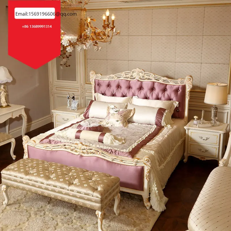 European bed luxury carved solid wood double bed French wedding bed Princess bed villa furniture customization
European bed luxury carved solid wood double bed French wedding bed Princess bed villa furniture customization