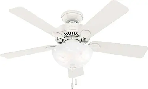 Company, 50905, 44 inch Swanson Fresh White Ceiling Fan with LED Light Kit and Pull Chain
Company, 50905, 44 inch Swanson Fresh White Ceiling Fan with LED Light Kit and Pull Chain