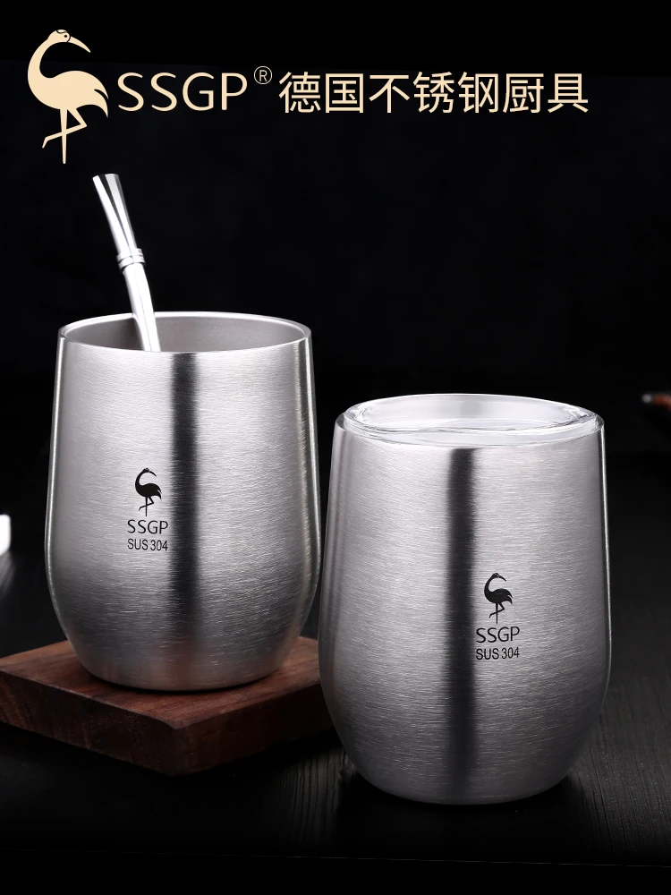 Double-layer 304 stainless steel cup with lid and heat-resistant portable beer cup with spoon
Double-layer 304 stainless steel cup with lid and heat-resistant portable beer cup with spoon