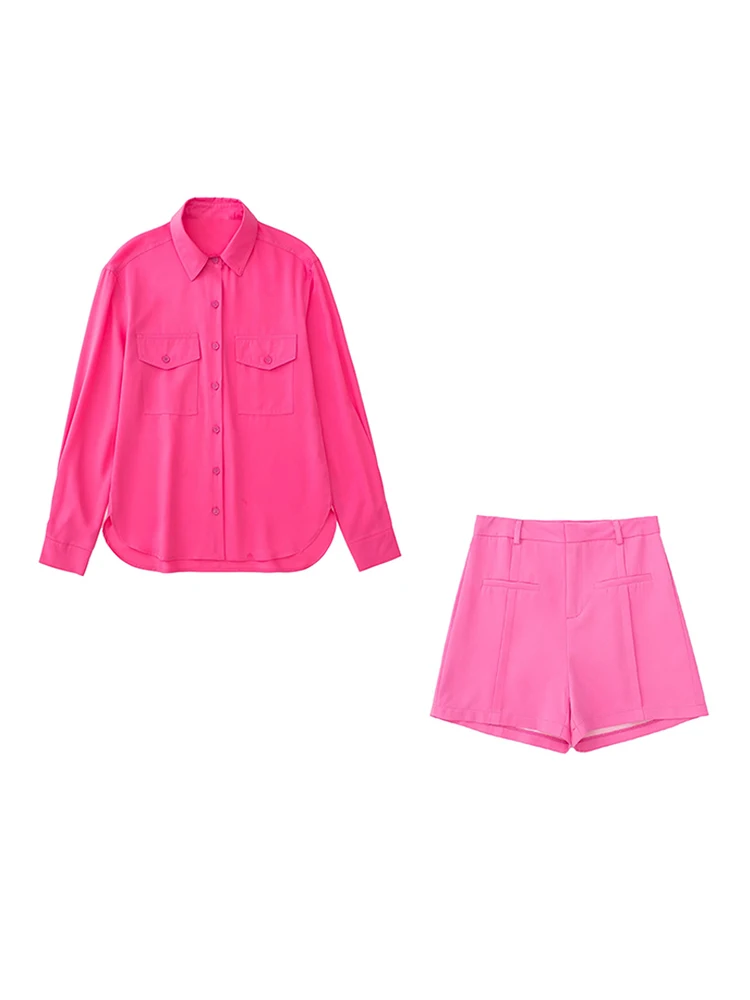 TFMLN 2022 Women 2Pcs Summer Loose Blouses+Shorts Set New Turn Down Collar Pockets Tops High Waist Drawstring Girl Outfits
TFMLN 2022 Women 2Pcs Summer Loose Blouses+Shorts Set New Turn Down Collar Pockets Tops High Waist Drawstring Girl Outfits