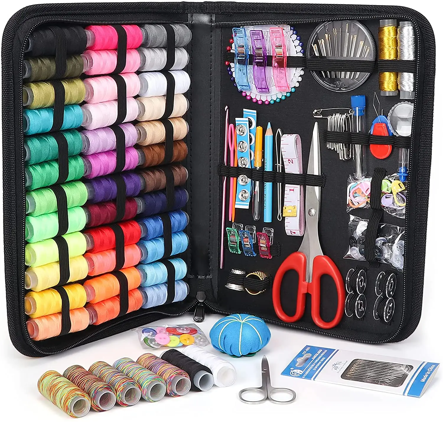 Large Sewing Kit, 200 Premium Sewing Supplies, Thread Spools Suitable for Traveller Adults Kids, Beginner Emergency DIY and Home
Large Sewing Kit, 200 Premium Sewing Supplies, Thread Spools Suitable for Traveller Adults Kids, Beginner Emergency DIY and Home