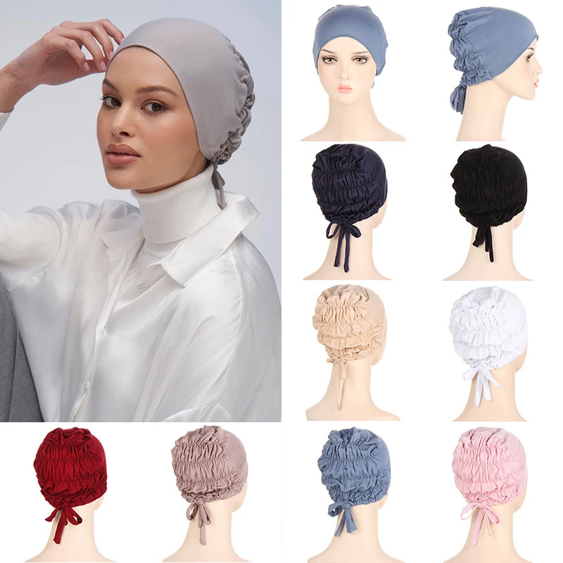 2022 Women Muslim Hat Elastic Tie Back Jersey Hijab Underscarf Caps Soft Head Wrap Turban Bonnet Islamic Headscarf Solid Color
2022 Women Muslim Hat Elastic Tie Back Jersey Hijab Underscarf Caps Soft Head Wrap Turban Bonnet Islamic Headscarf Solid Color