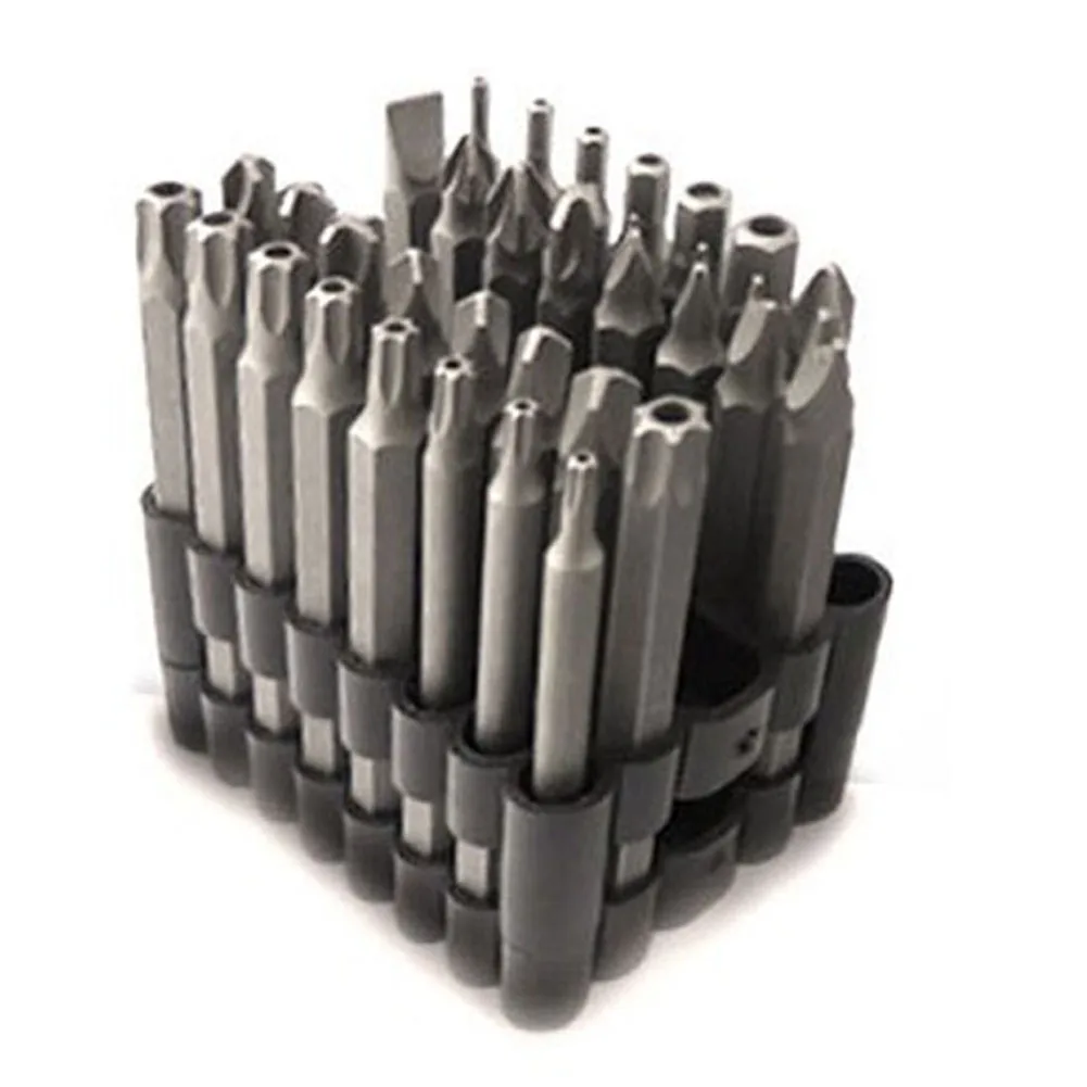 Multi Purpose and Versatile 32 Piece Screwdriver Bit Set with 6 35mm Hex Shank for Slotted Cross Torx Hex and Pozidriv
Multi Purpose and Versatile 32 Piece Screwdriver Bit Set with 6 35mm Hex Shank for Slotted Cross Torx Hex and Pozidriv