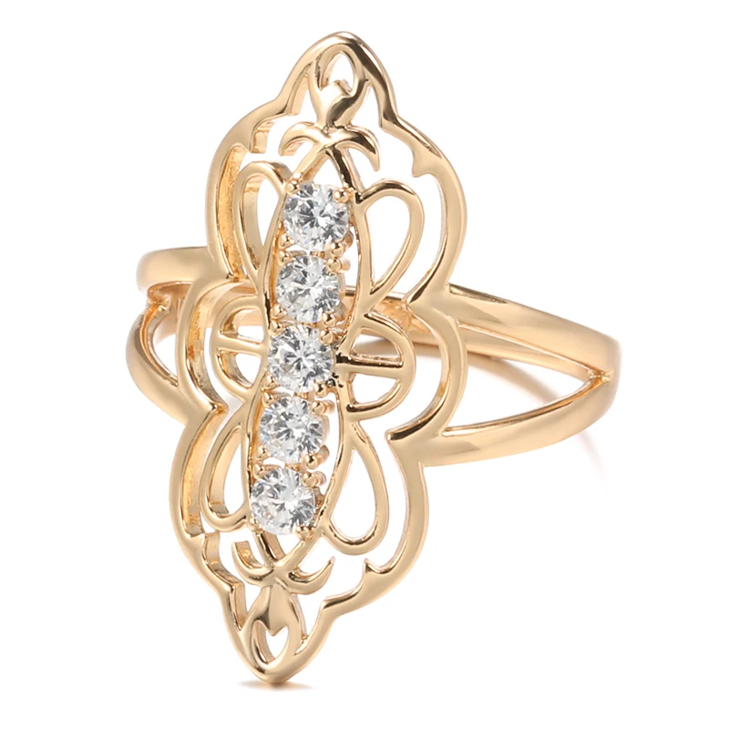 Kinel 2022 Trendy Ethnic Bride Wedding Ring 585 Rose Gold Hollow Flower Natural Zircon Rings for Women Fine Boho Jewelry
Kinel 2022 Trendy Ethnic Bride Wedding Ring 585 Rose Gold Hollow Flower Natural Zircon Rings for Women Fine Boho Jewelry