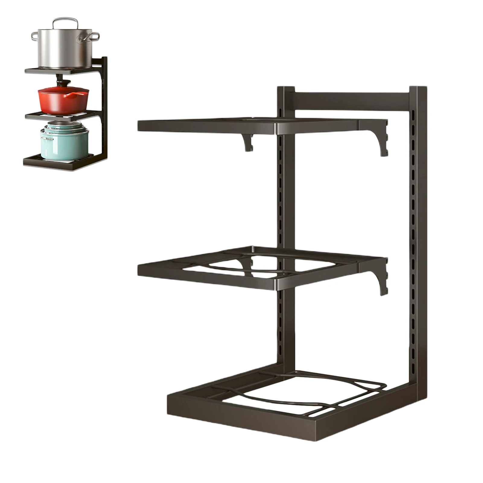 Pot Organizer Rack For Cabinet Pots And Pans Organizer Under Cabinet Pan Holders For Kitchen Cookware Rack With 3 Tiers
Pot Organizer Rack For Cabinet Pots And Pans Organizer Under Cabinet Pan Holders For Kitchen Cookware Rack With 3 Tiers
