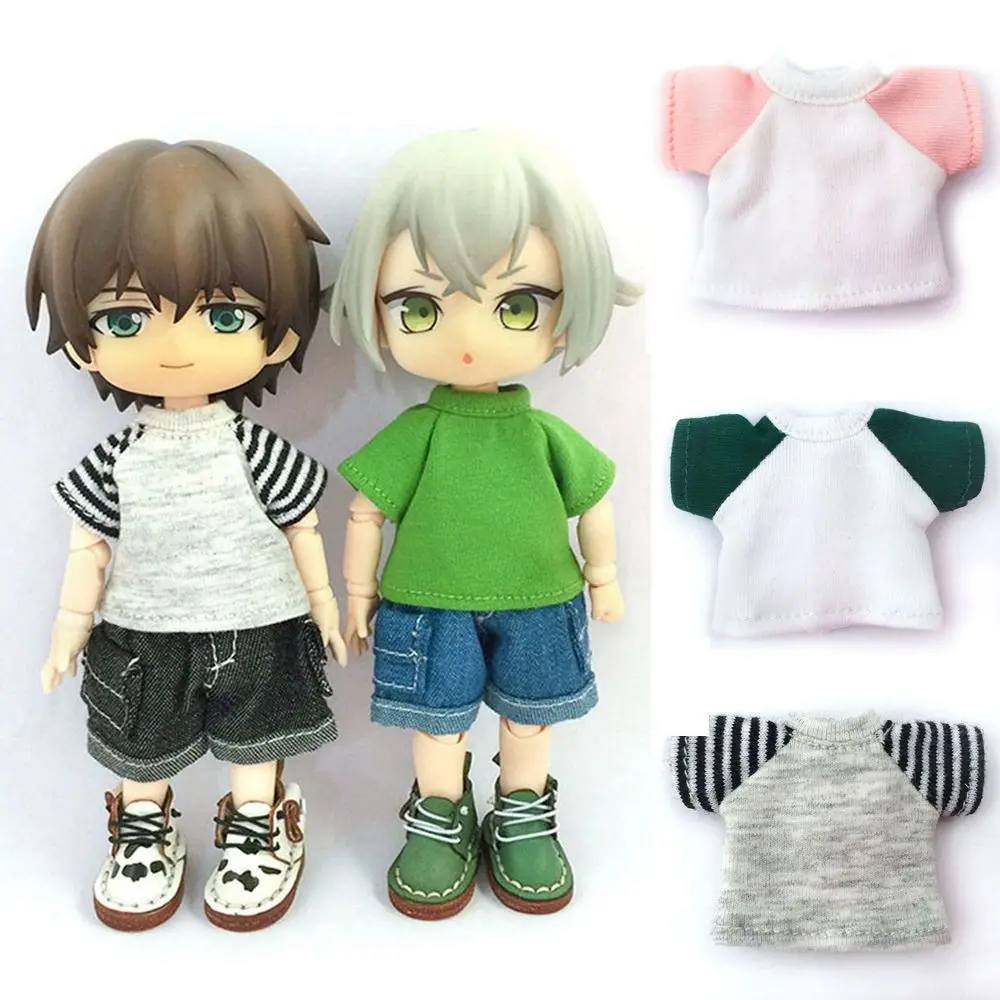 1/12 BJD Doll Clothes OB11 Doll T-shirt Causal Wear Clothes Doll Short-sleeved Tops Splicing Color Doll Clothes Accessories
1/12 BJD Doll Clothes OB11 Doll T-shirt Causal Wear Clothes Doll Short-sleeved Tops Splicing Color Doll Clothes Accessories