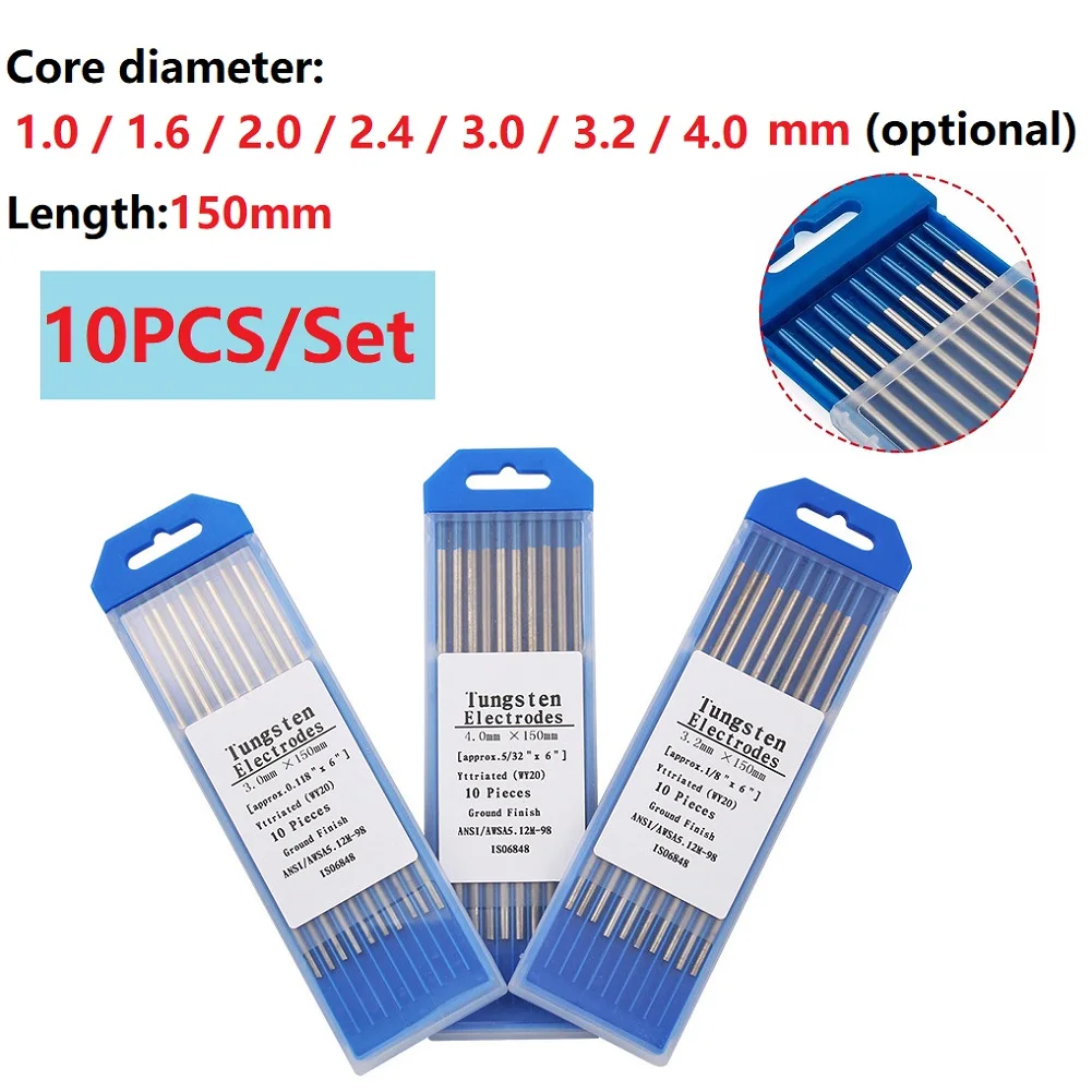 10pcs Tungsten Electrodes Professional Welding Electrodes WY20 Tig Rod Tungsten Mixing Rod For TIG Welding Electrode 1.0-4.0mm
10pcs Tungsten Electrodes Professional Welding Electrodes WY20 Tig Rod Tungsten Mixing Rod For TIG Welding Electrode 1.0-4.0mm