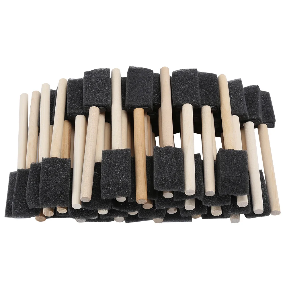 50Pcs Foam Brush Black Sponge Wood Handle Paint Brush Children Drawing Graffiti Tools
50Pcs Foam Brush Black Sponge Wood Handle Paint Brush Children Drawing Graffiti Tools