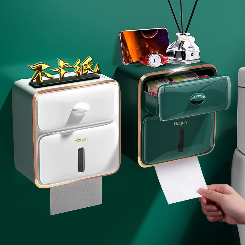 Modern Multifunctional Toilet Punch-free Tissue Box Drawer Type Toilet Rolling Paper Holder Wall Mounted Tissue Storage Box
Modern Multifunctional Toilet Punch-free Tissue Box Drawer Type Toilet Rolling Paper Holder Wall Mounted Tissue Storage Box