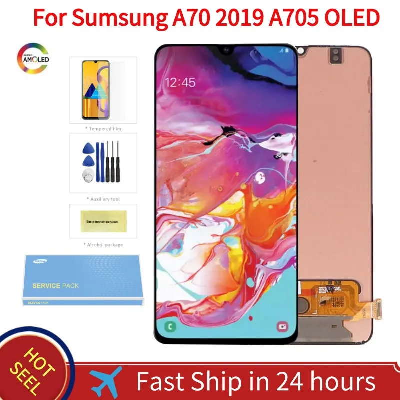 Super AMOLED 6.7''Screen For Samsung Galaxy A70 SM-A705 A705F LCD Display With Touch Screen Digitizer Assembly+service package
Super AMOLED 6.7''Screen For Samsung Galaxy A70 SM-A705 A705F LCD Display With Touch Screen Digitizer Assembly+service package