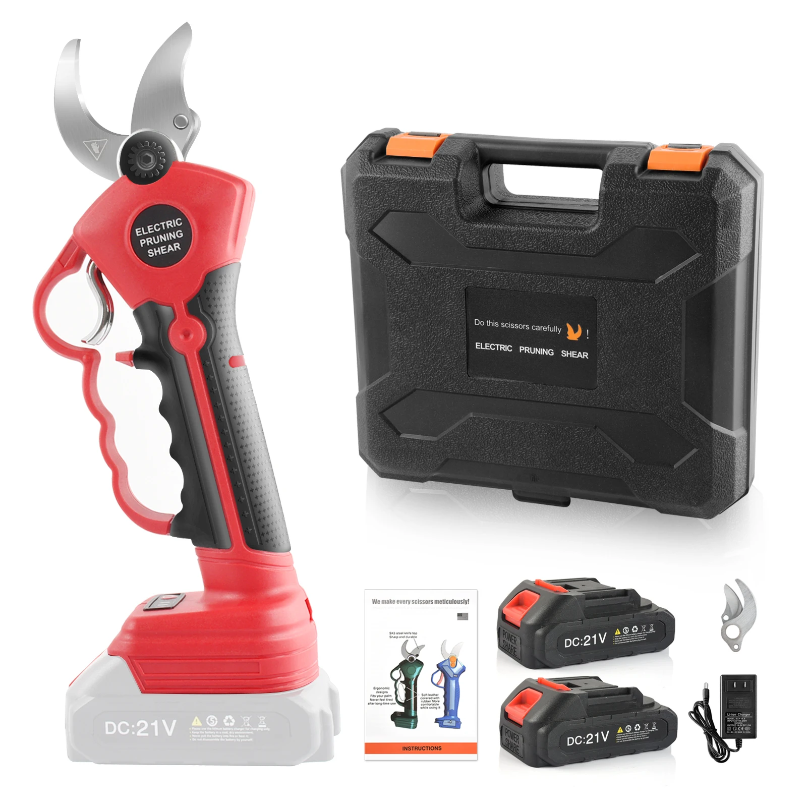New 21V Cordless Electric Pruner Pruning Shear Efficient Fruit Tree Bonsai Pruning Branches Cutter Landscaping Tool Garden Tools
New 21V Cordless Electric Pruner Pruning Shear Efficient Fruit Tree Bonsai Pruning Branches Cutter Landscaping Tool Garden Tools