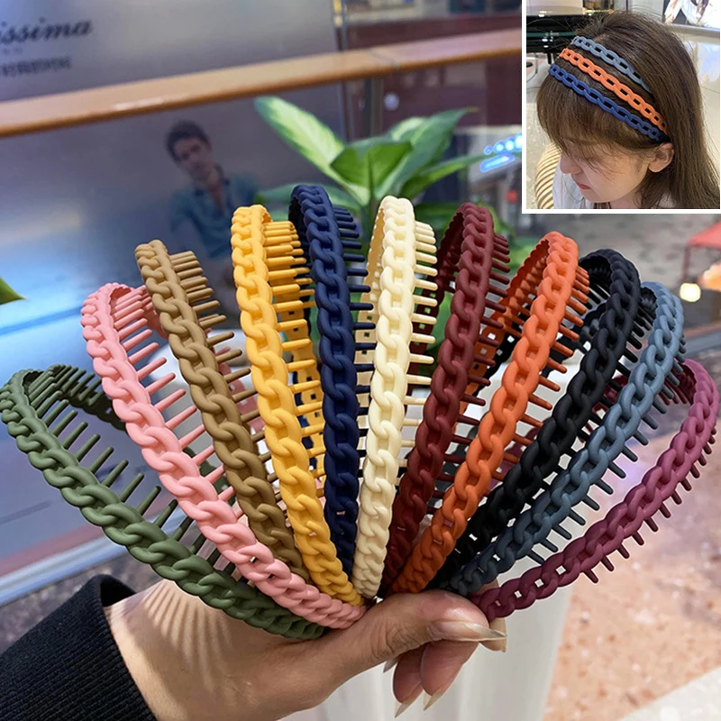 Женские Простые красочные матовые зубчатые повязки для волос, нескользящая повязка на голову, уличный обруч для волос, модные аксессуары дл...
Женские Простые красочные матовые зубчатые повязки для волос, нескользящая повязка на голову, уличный обруч для волос, модные аксессуары дл...