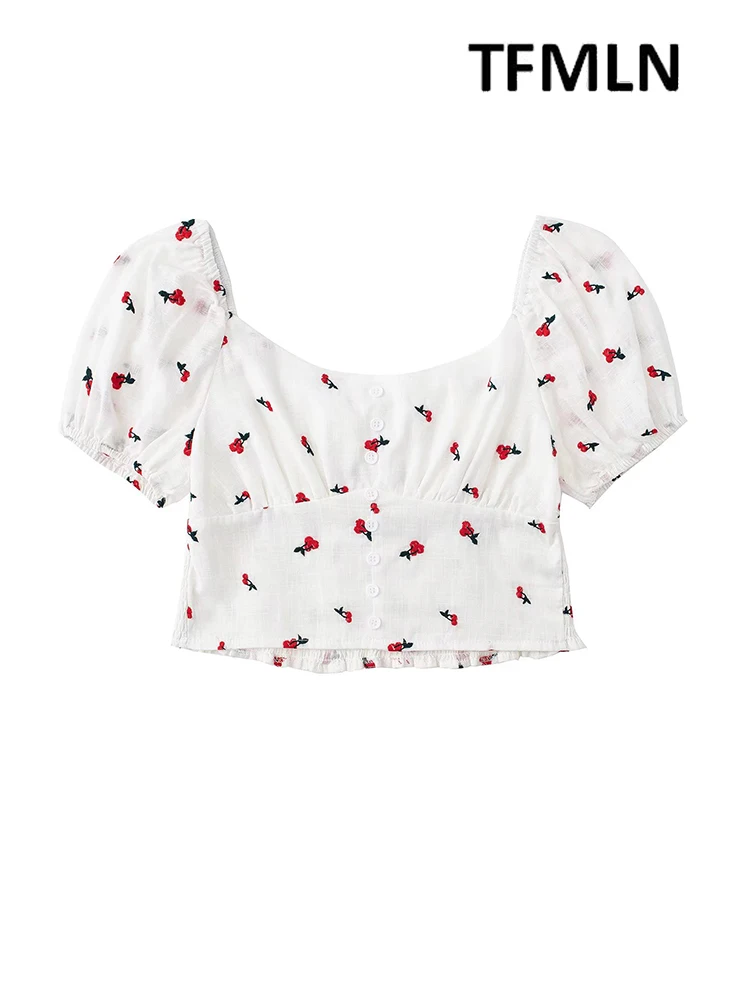 TFMLN Women Embroidery Blouses Shirts 2022 Fashion Square Collar Tops Elastic Vintage T-Shirts Korean Style Short Tops
TFMLN Women Embroidery Blouses Shirts 2022 Fashion Square Collar Tops Elastic Vintage T-Shirts Korean Style Short Tops