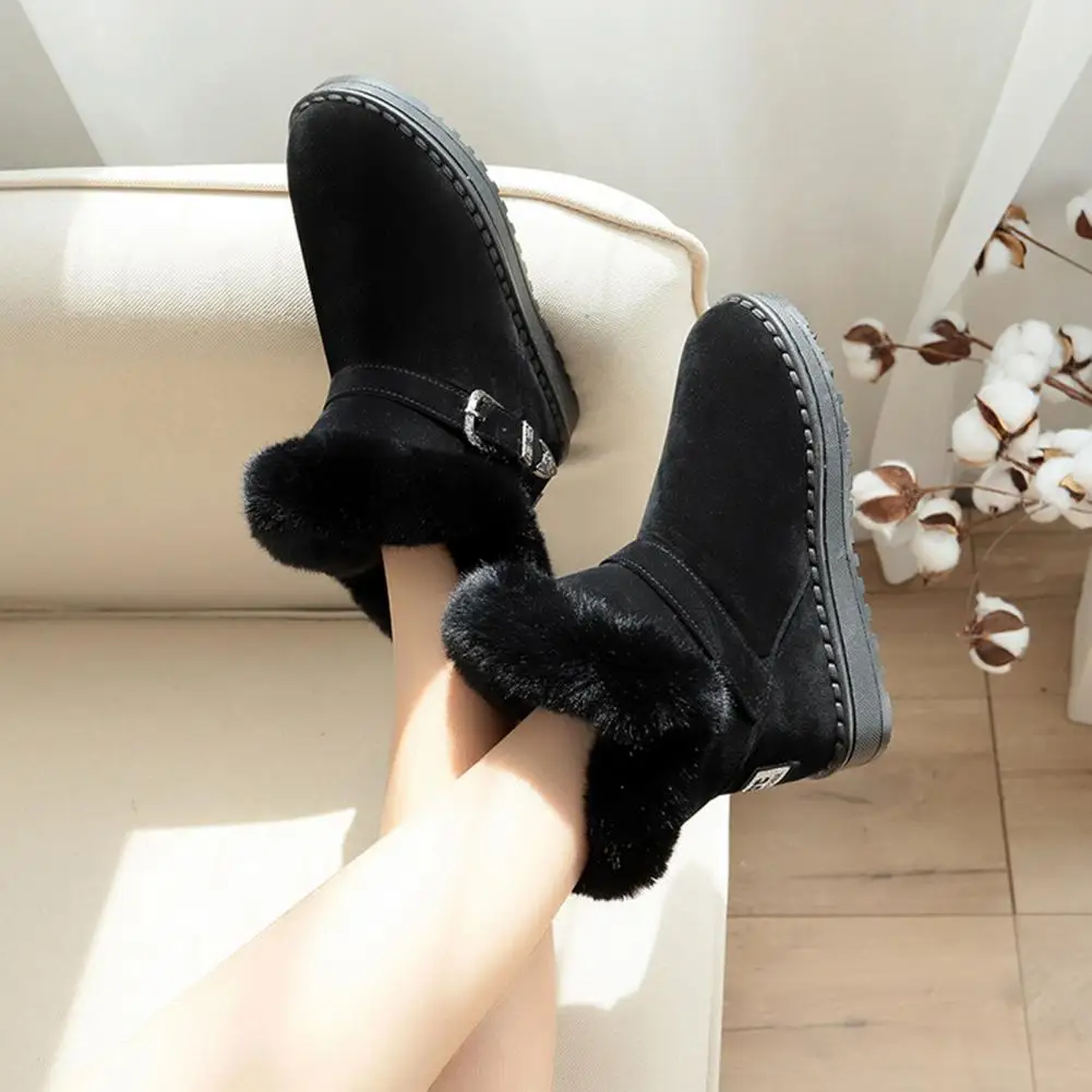 1 Pair Snow Boots Women Adjustable Buckle Winter Shoes For Women Rubber Flat Sole Slip on Plush Lined Warm Women Ankle Shoes
1 Pair Snow Boots Women Adjustable Buckle Winter Shoes For Women Rubber Flat Sole Slip on Plush Lined Warm Women Ankle Shoes