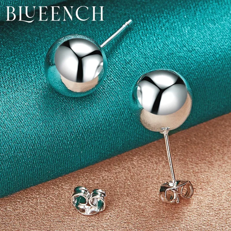 Blueench 925 Sterling Silver 8mm Round Ball Stud Earrings Suitable For Women'S Wedding Party Fashion Temperament Jewelry
Blueench 925 Sterling Silver 8mm Round Ball Stud Earrings Suitable For Women'S Wedding Party Fashion Temperament Jewelry