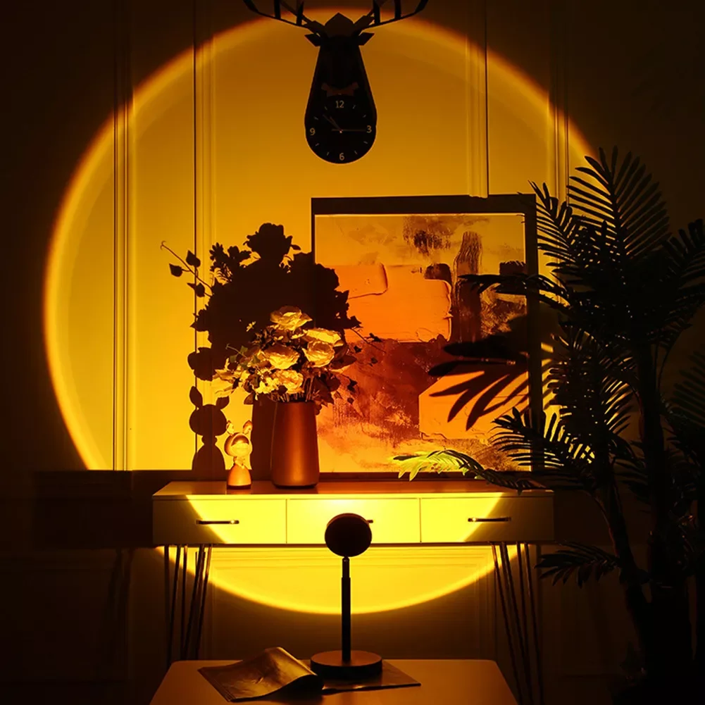 USB LED Night Light Rainbow Projection Robot Sunset Bar Desk Colorful Background Wall Lighting Atmosphere Table Lamp Home Room
USB LED Night Light Rainbow Projection Robot Sunset Bar Desk Colorful Background Wall Lighting Atmosphere Table Lamp Home Room