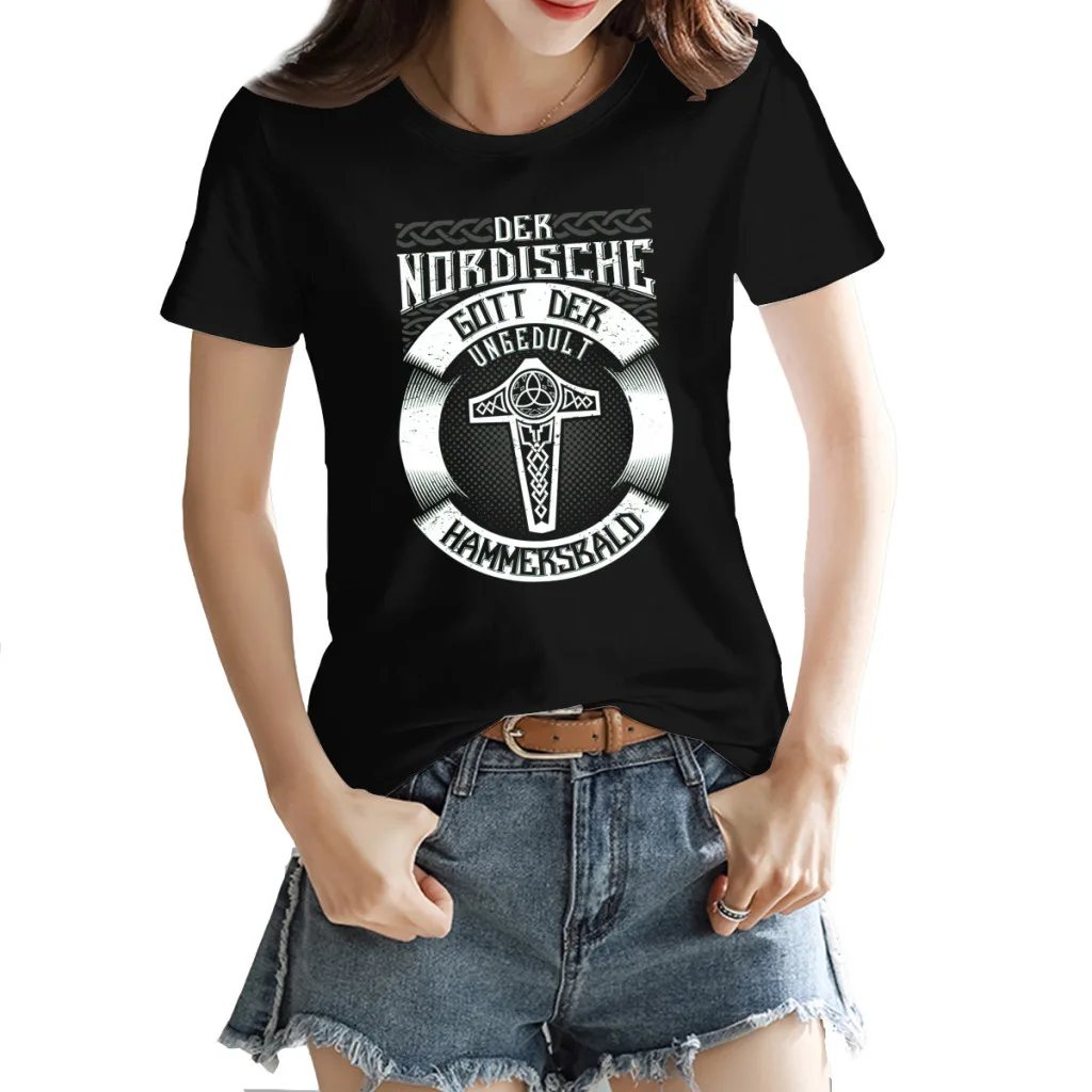 Hammersbald Nordic God Viking Gift Vikings Women's T-shirt Cute Black Nerd Tops Tees European Size
Hammersbald Nordic God Viking Gift Vikings Women's T-shirt Cute Black Nerd Tops Tees European Size