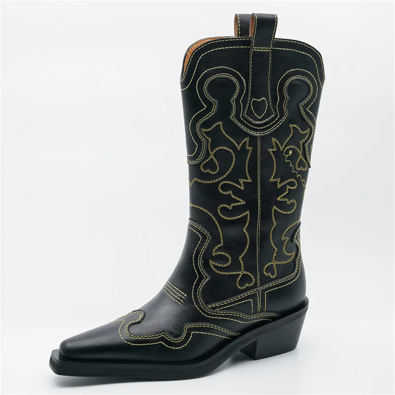 Classic Fashion Embroidery Heavy Industry Cowboy boot Quality Elegant Women's Short Boots Zapatos Tacon Bajo Mujeres Elegante
Classic Fashion Embroidery Heavy Industry Cowboy boot Quality Elegant Women's Short Boots Zapatos Tacon Bajo Mujeres Elegante