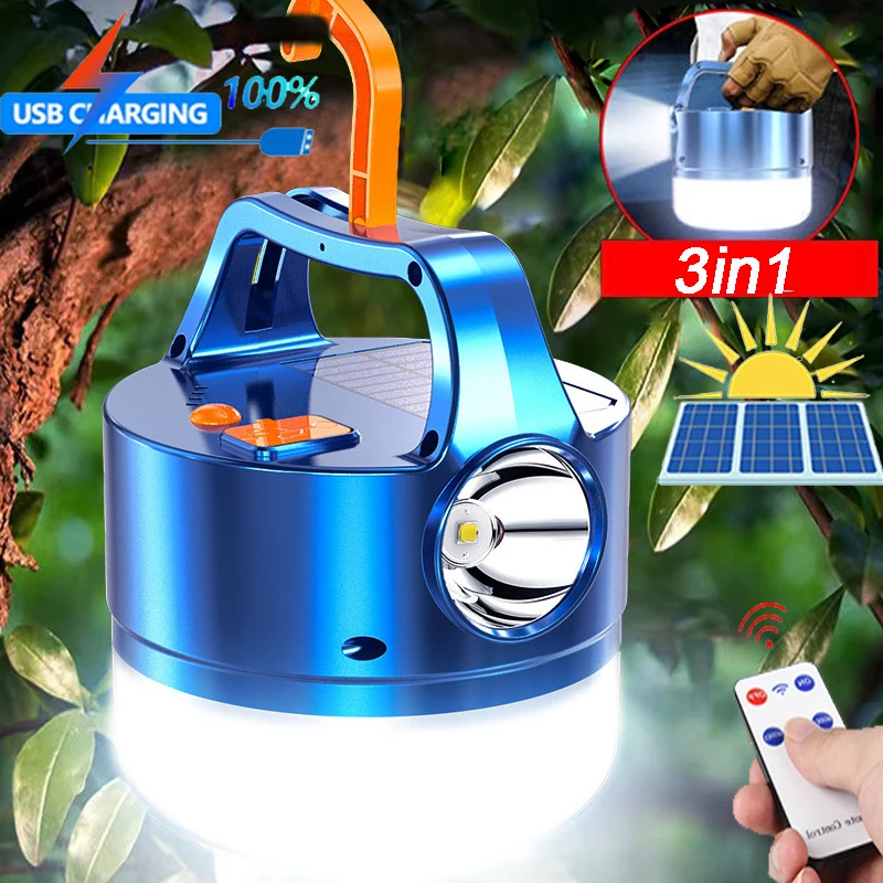 Solar/USB Rechargeable Flashlight Powerful Camping Lantern Remote Bulb Tent Emergency Lights Outdoor Led Light for Car Repair
Solar/USB Rechargeable Flashlight Powerful Camping Lantern Remote Bulb Tent Emergency Lights Outdoor Led Light for Car Repair