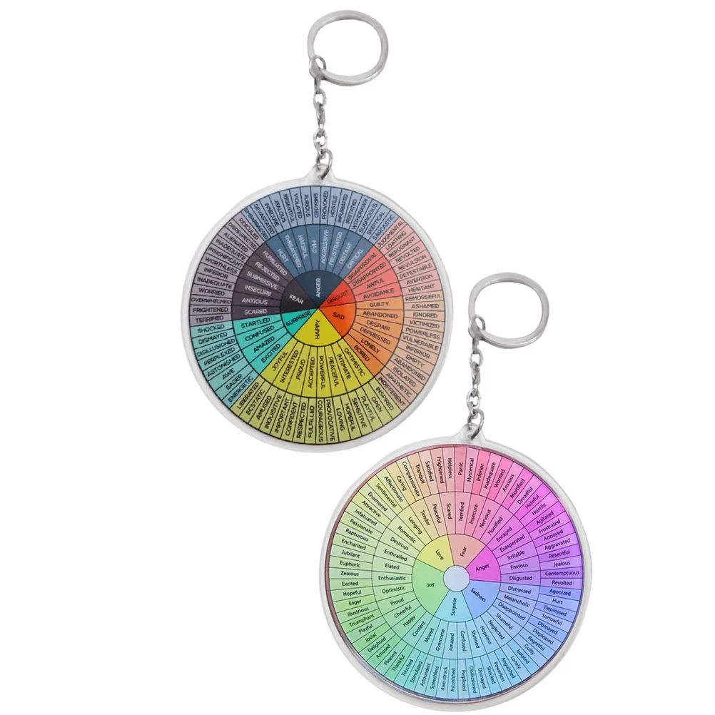 2 Pcs Feeling Wheel Decor Keychain Ornament Pendant Feelings Emotion Metal Emotions Decor
2 Pcs Feeling Wheel Decor Keychain Ornament Pendant Feelings Emotion Metal Emotions Decor