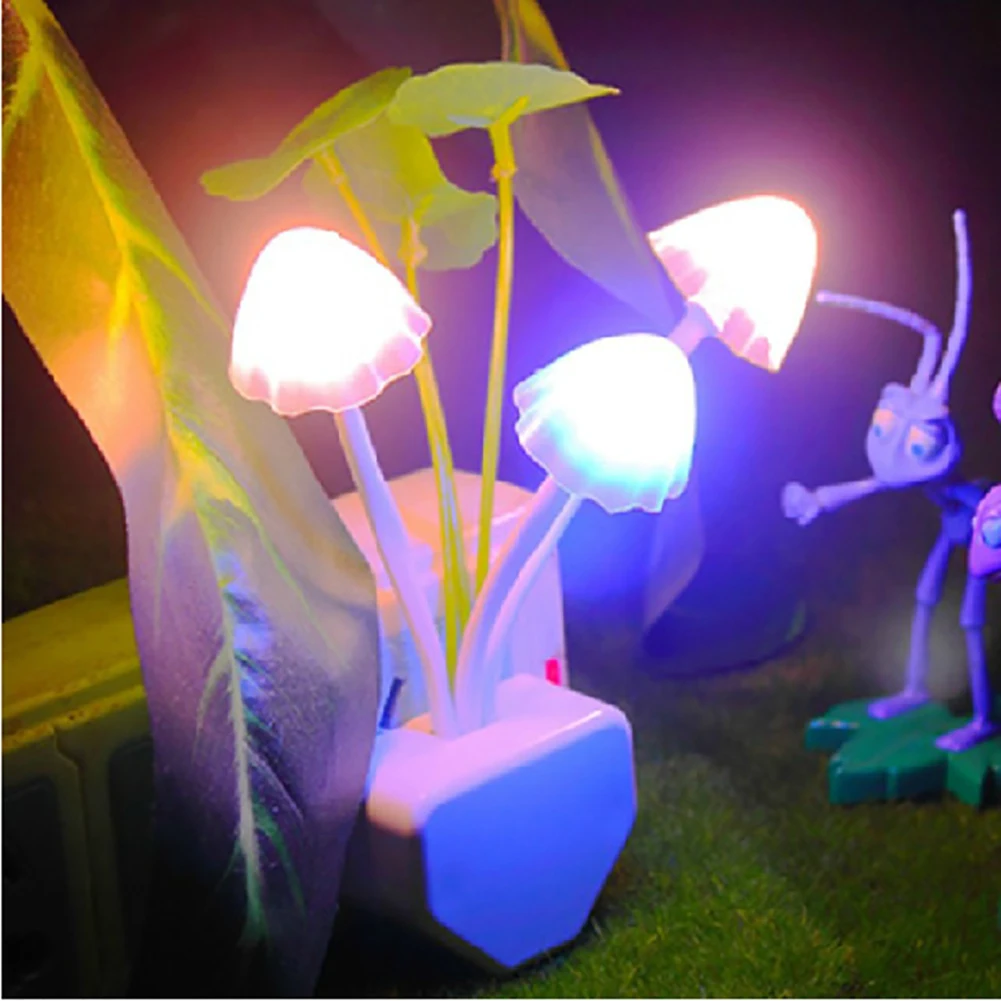 Night Light LED Mushroom Bedside Lamp EU / US Plug 7 Color Changing Light-controlled Sensor for Babyroom Bedroom Home Decor
Night Light LED Mushroom Bedside Lamp EU / US Plug 7 Color Changing Light-controlled Sensor for Babyroom Bedroom Home Decor