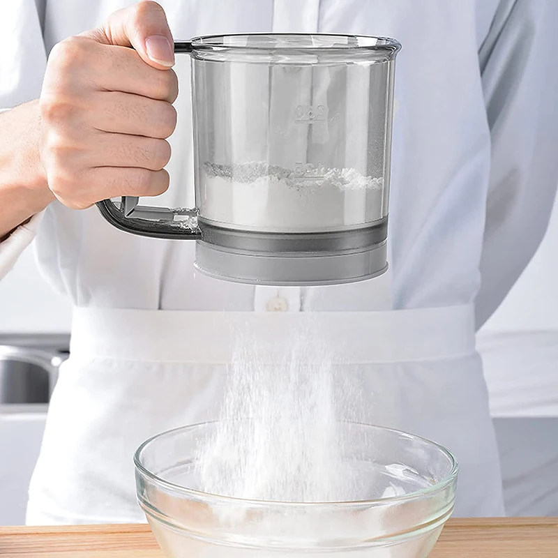 

Ручной пластиковый сито для муки мелкая сетка сито для муки глазирование сахара ручное сито кухонный гаджет инструменты для выпечки