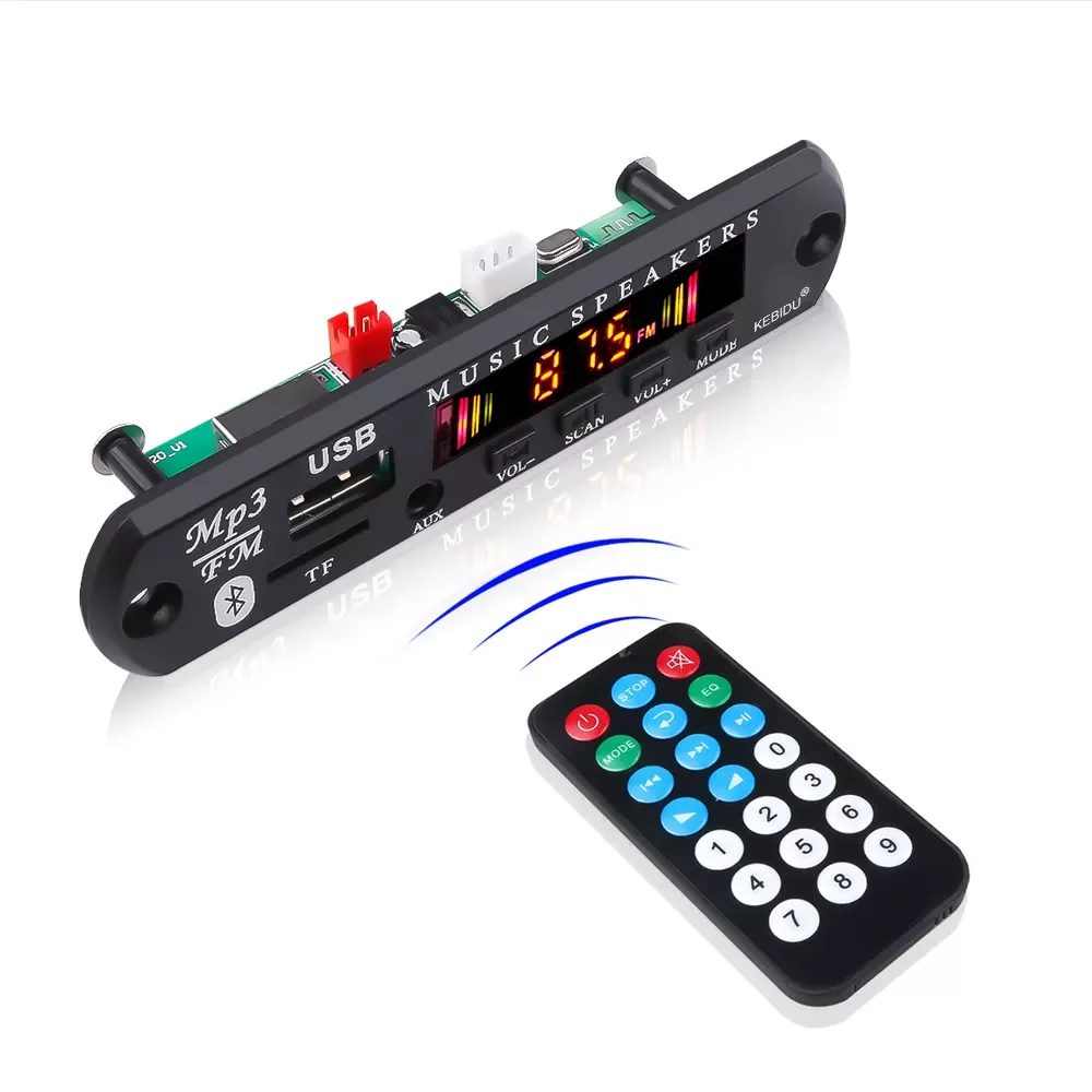 Universal Bluetooth 5.0 Receiver Car Kit 12V 5V Car layer Decoder Board Color Screen FM Radio Module TF USB 3.5 Mm AUX AMP3 Pudi
Universal Bluetooth 5.0 Receiver Car Kit 12V 5V Car layer Decoder Board Color Screen FM Radio Module TF USB 3.5 Mm AUX AMP3 Pudi