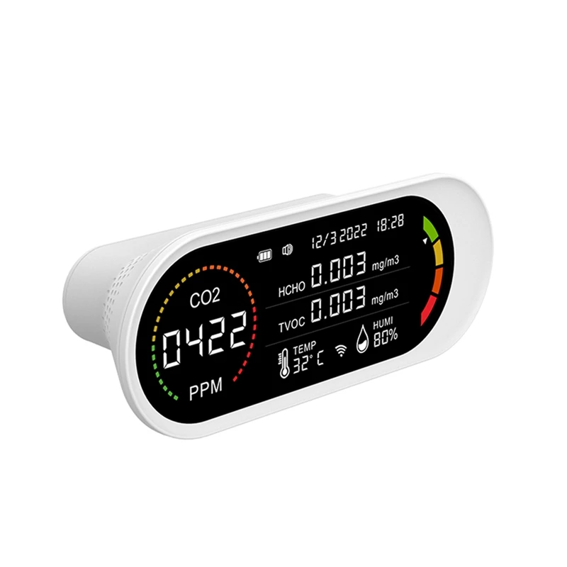 5 In 1 Air Quality Detector TVOC HCHO CO2 Meter Carbon Dioxide Temperature Humidity Testing Air Quality Monitor
5 In 1 Air Quality Detector TVOC HCHO CO2 Meter Carbon Dioxide Temperature Humidity Testing Air Quality Monitor