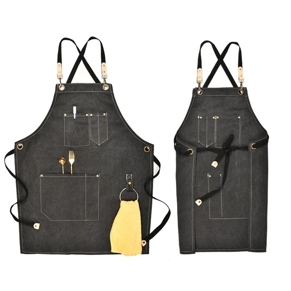 Canvas Work Apron With Tool Pockets Cross-Back Straps Adjustable For Woodworking Painting
Canvas Work Apron With Tool Pockets Cross-Back Straps Adjustable For Woodworking Painting