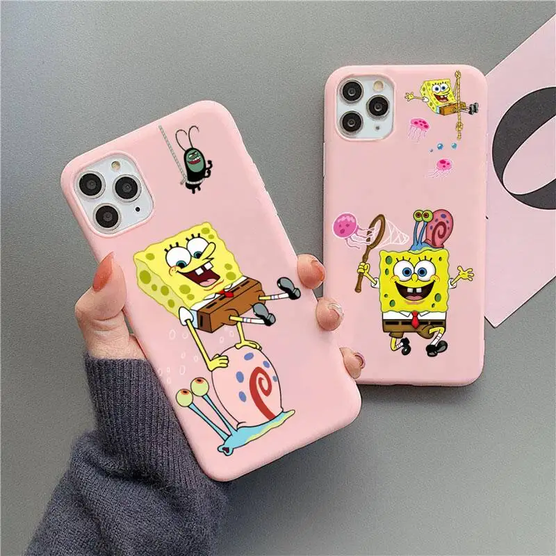 Cute cartoon SpongeBob Phone Case For iphone 13 12 11 Pro Max Mini XS 8 7 6 6S Plus X SE 2020 XR Matte Candy Pink Silicone cover
Cute cartoon SpongeBob Phone Case For iphone 13 12 11 Pro Max Mini XS 8 7 6 6S Plus X SE 2020 XR Matte Candy Pink Silicone cover